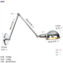 GobekUsa Loft Antique Edison 3-Head Black Wall Sconce Swing Arm Light