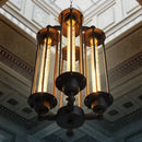 GobekUsa Industrial 8-Head Hanging Pendant Lamp for Cafe Dining Room and Bar