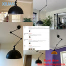 GobekUsa Adjustable Long Arm Pendant Light for Living Room Bedroom Dining Room