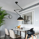 GobekUsa Adjustable Long Arm Pendant Light for Living Room Bedroom Dining Room