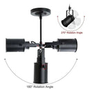 Industrial black and amber adjustable ceiling lamp dining room spotlight by Decorbites
