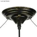 GobekUsa Industrial Metal Pendant Lamp with Bare Bulb - 5 Bulb Antique Brass Ceiling Light for Living Room Island