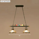 GobekUsa Industrial Style Hanging Light with Metal Black Finish and Billiard Ball Deco