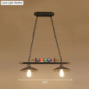 GobekUsa Industrial Style Hanging Light with Metal Black Finish and Billiard Ball Deco