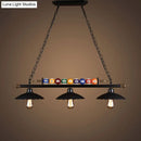 GobekUsa Industrial Style Hanging Light with Metal Black Finish and Billiard Ball Deco
