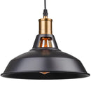 Industrial black and brass pendant light kitchen ceiling fixture by Decorbites