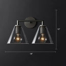 GobekUsa Minimalistic Brass Wall Sconce with Clear Glass for Bedside Lighting