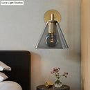 GobekUsa Minimalistic Brass Wall Sconce with Clear Glass for Bedside Lighting