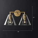 GobekUsa Minimalistic Brass Wall Sconce with Clear Glass for Bedside Lighting