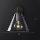 GobekUsa Minimalistic Brass Wall Sconce with Clear Glass for Bedside Lighting