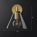 GobekUsa Minimalistic Brass Wall Sconce with Clear Glass for Bedside Lighting