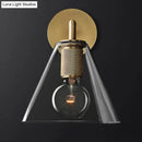GobekUsa Minimalistic Brass Wall Sconce with Clear Glass for Bedside Lighting
