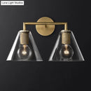 GobekUsa Minimalistic Brass Wall Sconce with Clear Glass for Bedside Lighting