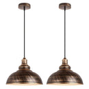 GobekUsa Industrial Loft Iron Pendant Lights for Dining Room, Cafe, Kitchen - Set of 2