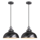 GobekUsa Industrial Loft Iron Pendant Lights for Dining Room, Cafe, Kitchen - Set of 2
