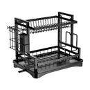 GobekUsa 2 Tier Kitchen Storage & Drying Rack - Countertop Organizer for Dinnerware & Utensils