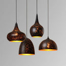 GobekUsa Etched Wrought Iron Chandelier, Industrial Style LED Lighting Fixture