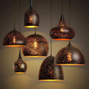 GobekUsa Etched Wrought Iron Chandelier, Industrial Style LED Lighting Fixture