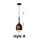 GobekUsa Etched Wrought Iron Chandelier, Industrial Style LED Lighting Fixture