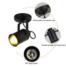 Industrial black and gold wrought iron spotlight – living room lamp by Decorbites