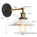 GobekUsa LED Wall Lights: Industrial Style Bedside Lamp for Kitchen, Reading, Cafe - White Class