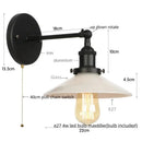 GobekUsa LED Wall Lights: Industrial Style Bedside Lamp for Kitchen, Reading, Cafe - White Class