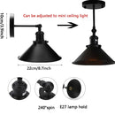 Industrial black and white wall sconce bedroom metal lamp by Decorbites