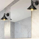 Industrial black and white wall sconce bedroom metal lamp by Decorbites