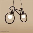 GobekUsa Industrial Bicycle Pendant Light for Living Room, Restaurant, and Bar
