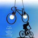 GobekUsa Industrial Bicycle Pendant Light for Living Room, Restaurant, and Bar