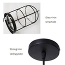 Industrial black bird cage pendant light dining room chandelier by Decorbites