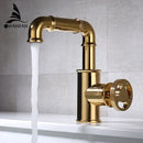 GobekUsa Black Brass Basin Faucet: Hot Cold Mixer Tap, Contemporary Style