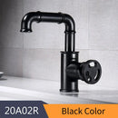 GobekUsa Black Brass Basin Faucet: Hot Cold Mixer Tap, Contemporary Style