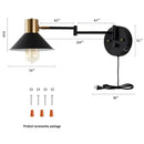 GobekUsa Dimmable Wall Lamp with Replaceable Bulb & Adjustable Angle