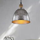 GobekUsa Lonie - Antique Antique Style Dome Pendant Lamp 1 Light Wrought Iron Hanging Light Fixture with Cord in Black/Rust