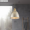 GobekUsa Lonie - Antique Antique Style Dome Pendant Lamp 1 Light Wrought Iron Hanging Light Fixture with Cord in Black/Rust