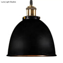 GobekUsa Lonie - Antique Antique Style Dome Pendant Lamp 1 Light Wrought Iron Hanging Light Fixture with Cord in Black/Rust