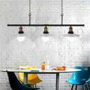 GobekUsa Industrial Metal Pendant Light Fixture for Kitchen Island with White Cone Shades and Chains (2 or 3-Light)