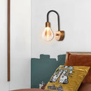 GobekUsa Contemporary LED Wall Sconce Light with Curved Brass Arm - Clear Glass Bulb, 1/2/3 Lights