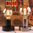 Industrial black & bronze desk lamp base bedroom vintage light by Decorbites