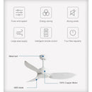 GobekUsa 48" DC Remote Control Ceiling Fan Plastic Blade Bedroom Indoor Industry 220V