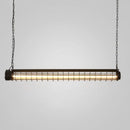 GobekUsa Industrial Black Cage Island Pendant - Tubular Design for Dining Room Ceiling