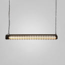 GobekUsa Industrial Black Cage Island Pendant - Tubular Design for Dining Room Ceiling