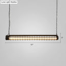 GobekUsa Industrial Black Cage Island Pendant - Tubular Design for Dining Room Ceiling