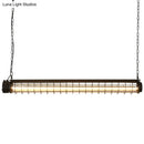 GobekUsa Industrial Black Cage Island Pendant - Tubular Design for Dining Room Ceiling