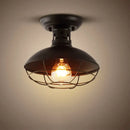 Industrial black cage metal ceiling light bedroom dome shade by Decorbites