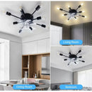 GobekUsa Industrial Ceiling Fan with Remote Control - Silent Ventilator and LED Light