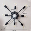 GobekUsa Industrial Ceiling Fan with Remote Control - Silent Ventilator and LED Light