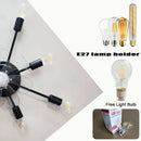 GobekUsa Industrial Ceiling Fan with Remote Control - Silent Ventilator and LED Light