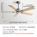 GobekUsa 56-Inch Black Industrial Style Ceiling Fan with Remote Control for Indoor Use